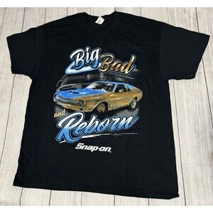 Snap On Big Bad Reborn Distressed Rat Rod Racing Mechanic Tools XL Black Shirt